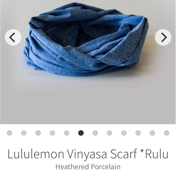 NWT Lululemon Vinyasa Scarf Blue RULU Heathered Porcelain (Reversible) - Picture 13 of 13